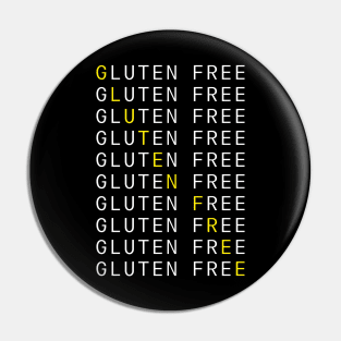 Gluten Free 10x typography Pin