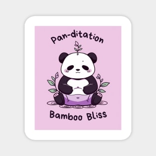 Kawaii Cute Yoga Meditating Panda Magnet