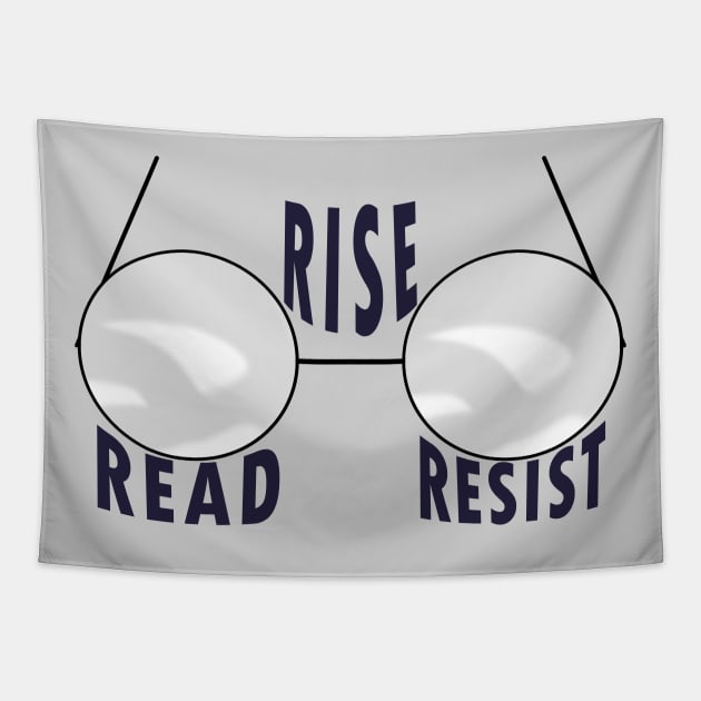 Read Rise Resist, Reading Lover Tapestry by MoMido