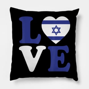 Israel Love Flag I Stand With Israel Heritage Israeli Flag Pillow