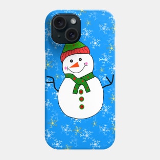 SNOWFLAKES Christmas Snowman Phone Case