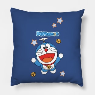 doraemon fly with stars Pillow