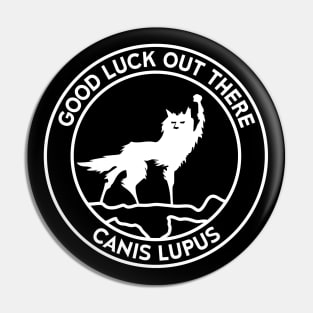 Fantastic Mr Fox - Wolf - Canis Lupus - Circle - Clean Pin