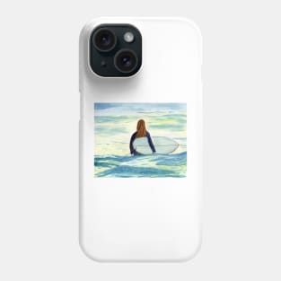 Surfer Girl in Sunlight Phone Case