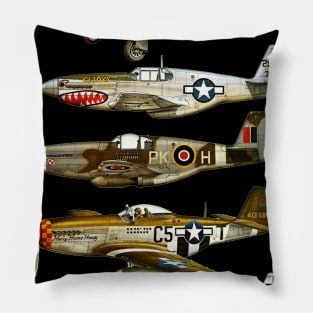 North American P-51 Mustang WW2 Fighter Pillow