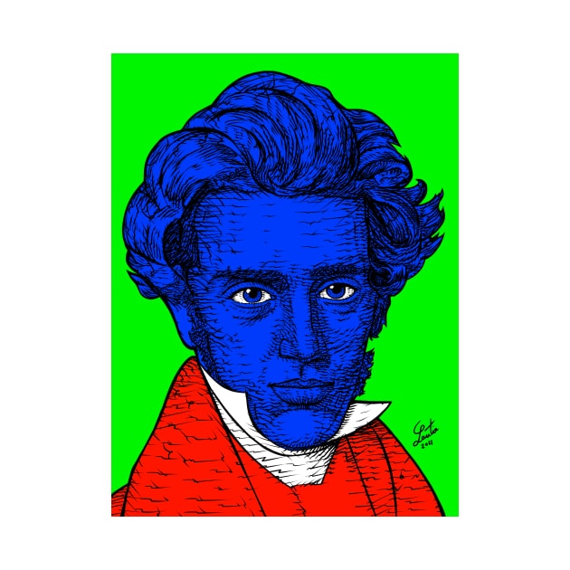 SOREN KIERKEGAARD portrait .4 by lautir