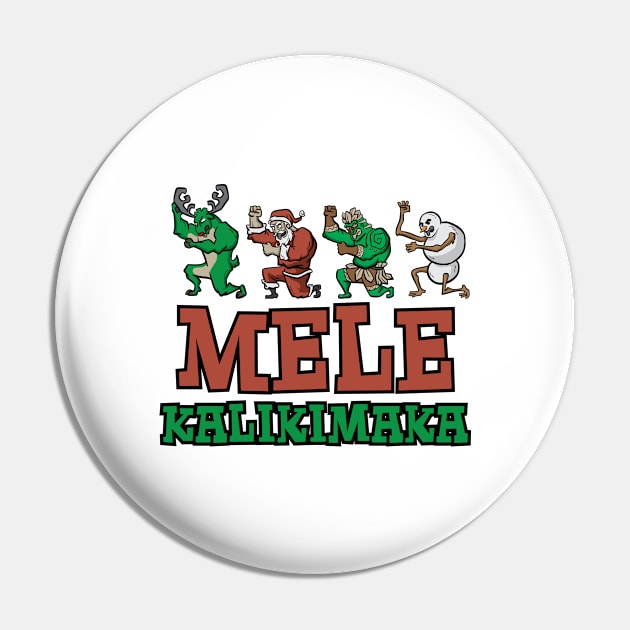 Mele Kalikimaka Haka Dance Maori Christmas Hawaii Xmas Gift Pin by TellingTales