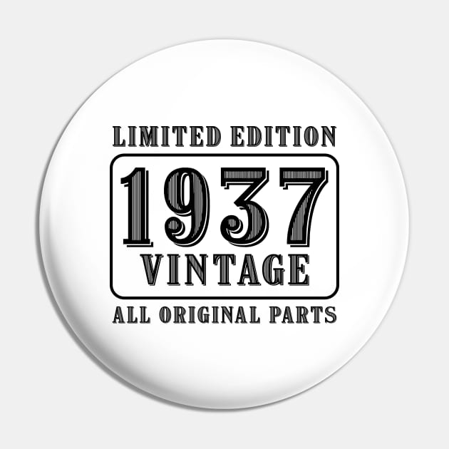 All original parts vintage 1937 limited edition birthday Pin by colorsplash