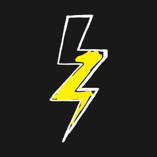 Lightning Bolt Doodle White T-Shirt