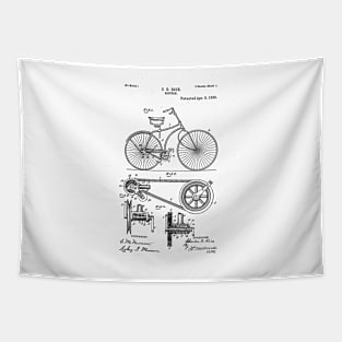 Bicycle design patent drawing Tapestry