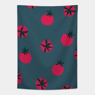 Tomato Blue Pattern Print Tapestry