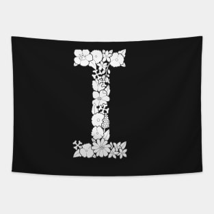 Floral Letter I Tapestry