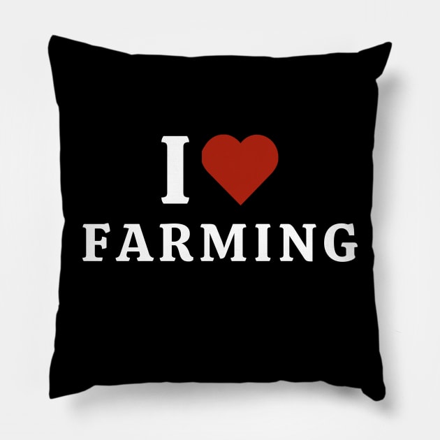 I Love Farming Pillow by Hayden Mango Collective 