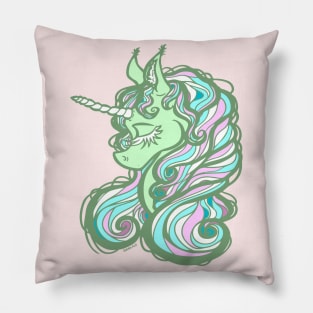 Mint Unicorn Pillow