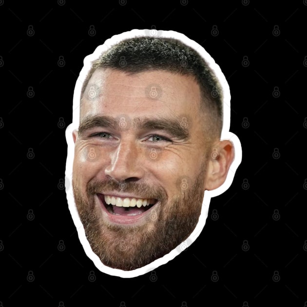 TRAVIS KELCE Floating Head | Smiling Travis / Taylor Swift's Boyfriend by blueduckstuff