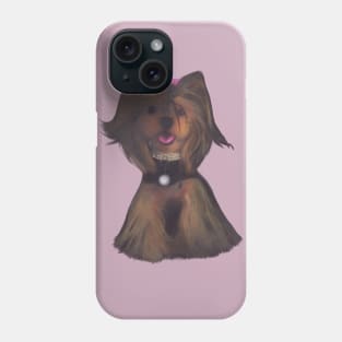 Cute yorkie dog fine art Phone Case