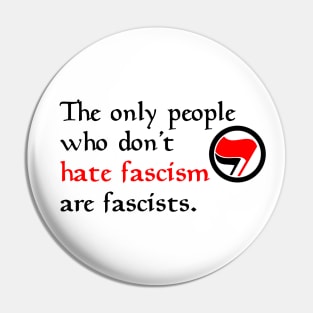 Hate Fascism Pin