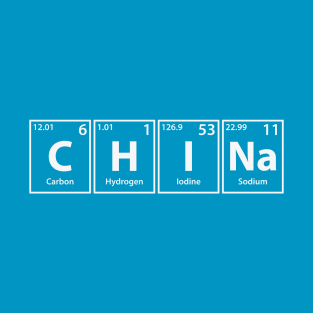 China (C-H-I-Na) Periodic Elements Spelling T-Shirt