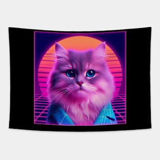 vaporwave cat Tapestry