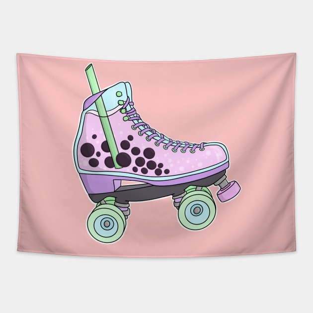 Bubble Tea Skate Tapestry by RiaoraCreations