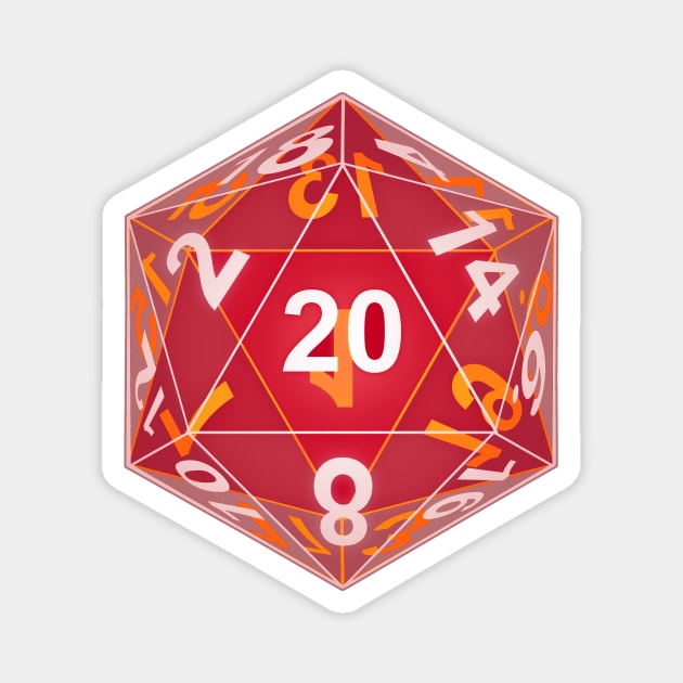 D20 Magnet by Harley Warren