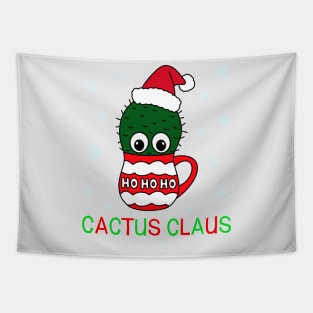 Cactus Claus - Cactus With A Santa Hat In A Christmas Mug Tapestry