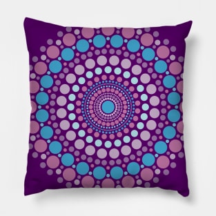 Purple Mandala Dotted Pillow