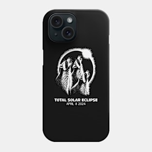 Raccoons Total solar eclipse 2024 Phone Case