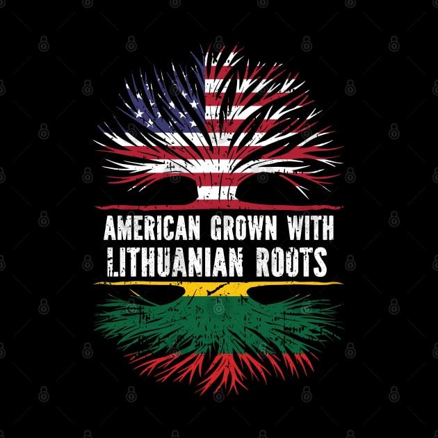 American Grown with Lithuanian Roots USA Flag by silvercoin