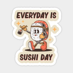 retro sushi cartoon character Magnet