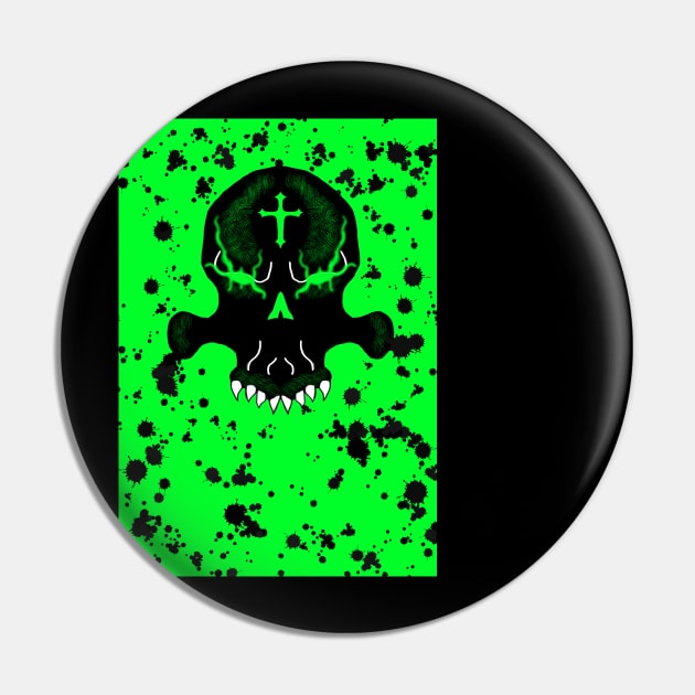 Green Goo Skull Graphic T Pin by Titans-T's