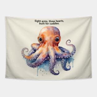 Baby octopus, built for cuddles Tapestry