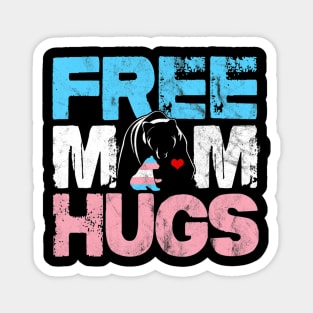 Trans Mama Bear Free Mom Hugs Rainbow Transgender LGBT Pride Magnet