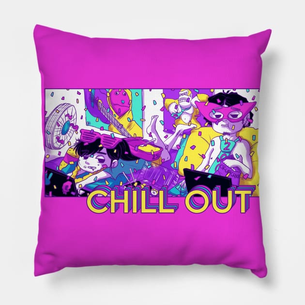 CHILL OUT - Aesthetic Pillow by Aremia17