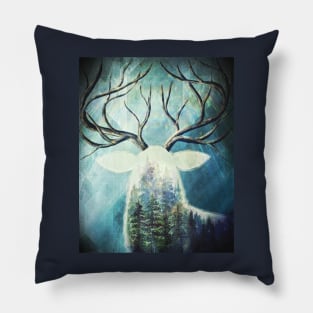 Spirit of the Forest Silhouette Pillow