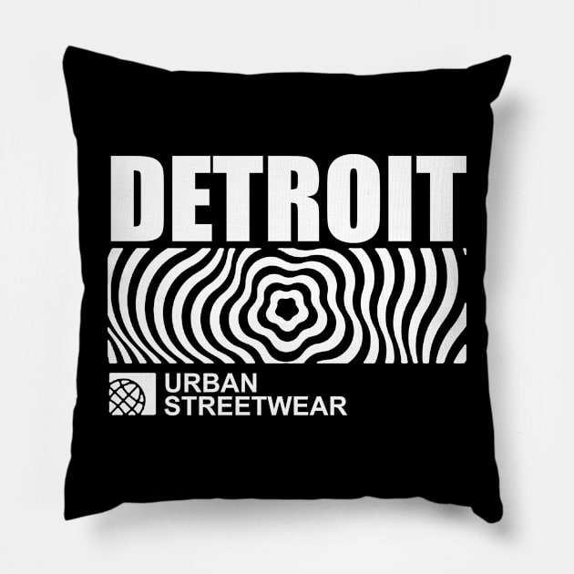 detroit urban streetwear Pillow by antonimus