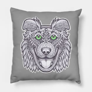 Cute dog with ornament decoration Pillow