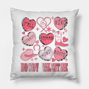 Howdy Valentine Cowgirl Pillow