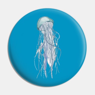 Watercolor sea jellyfish Pin
