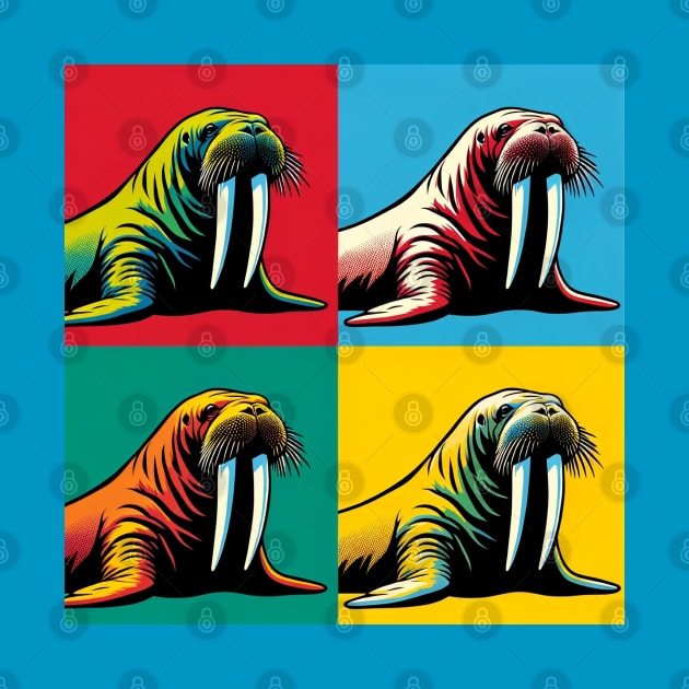 Walrus  Pop Art - Odobenus rosmarus by PawPopArt