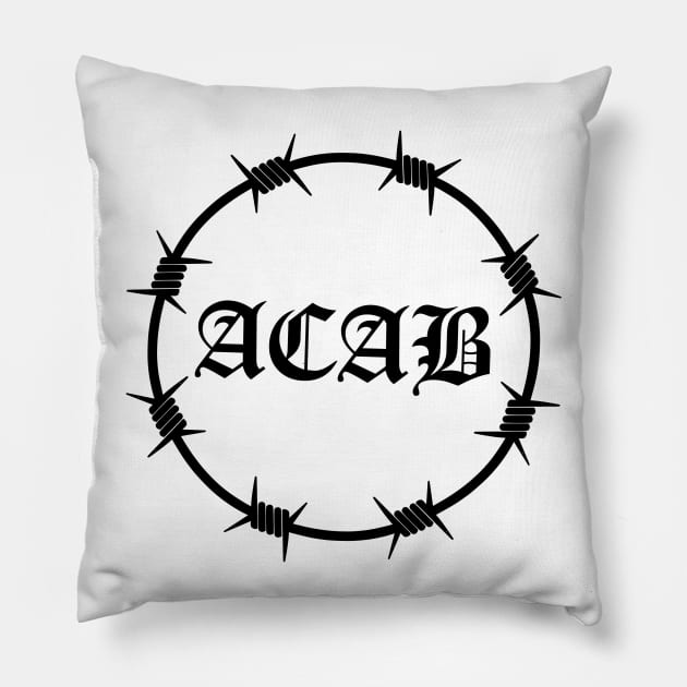 ACAB Barbed wire Pillow by Smurnov