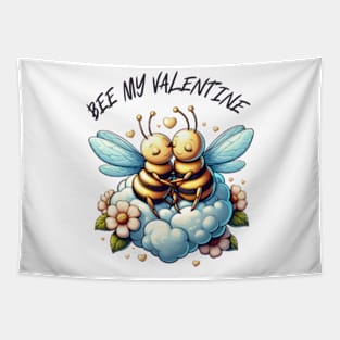 couple of bees embracing on a cloud Tapestry