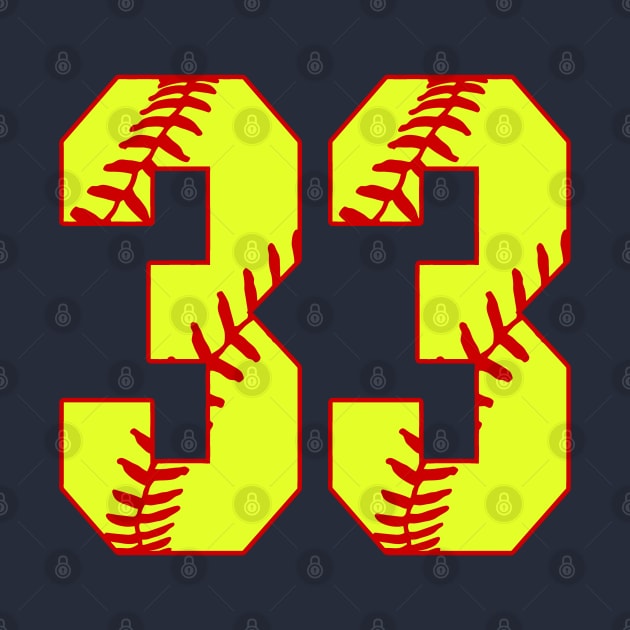 Fastpitch Softball Number 33 #33 Softball Shirt Jersey Uniform Favorite Player Biggest Fan by TeeCreations