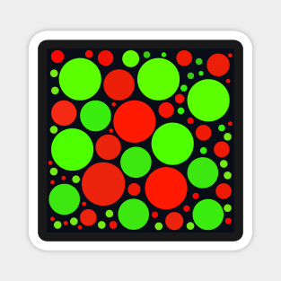 60s retro polka dot pop art Magnet