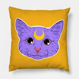 Helpful Purple Kitty Friend Pillow