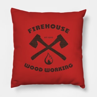 Firehouse Woodworking Company Logo Pillow