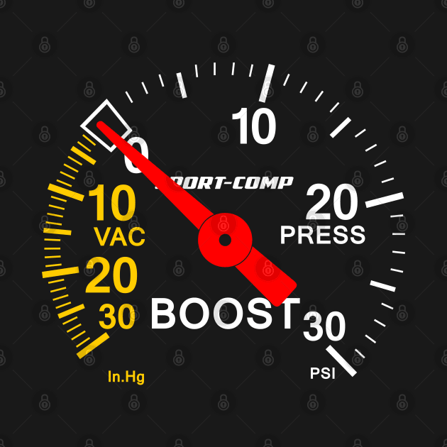 nos turbo boost gauge by small alley co