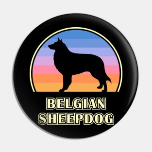 Belgian Sheepdog Vintage Sunset Dog Pin