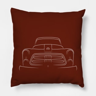 1955 Dodge C Series Pickup - stencil, white Pillow