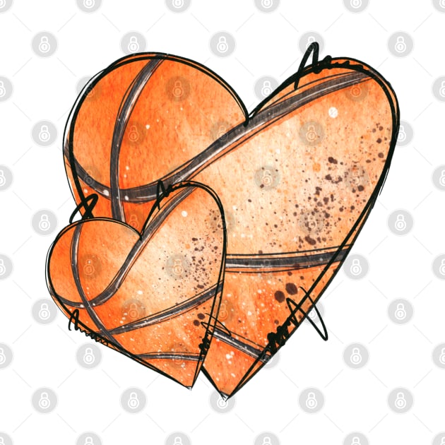 Basketball heart by HJstudioDesigns